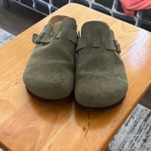 Olive Suede Men's Loafers